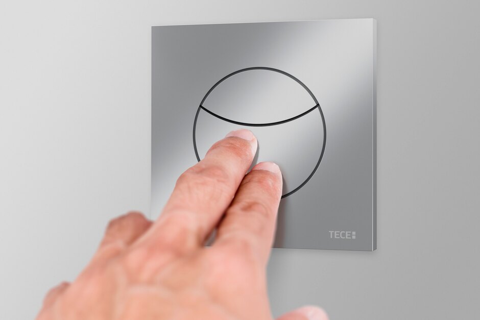 Bei der Entwicklung von TECEflushpoint haben wir größten Wert auf ein ansprechendes und in jedes Bad passendes Design gelegt.